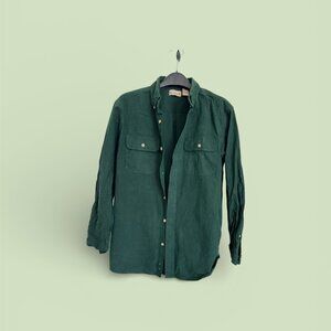 Mens Green Backpacker 100% cotton shirt Size large